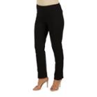 Women's Harve Benard Slim Straight-leg Pull-on Pants, Size: 6, Black