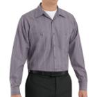 Men's Red Kap Striped Work Shirt, Size: Medium, Multicolor