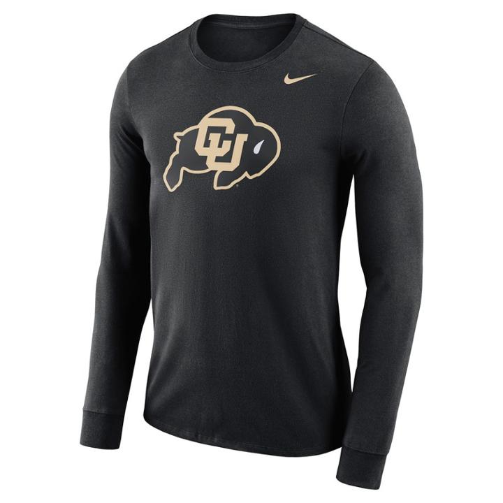 Men's Nike Colorado Buffaloes Dri-fit Logo Tee, Size: Large, Black