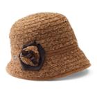 Women's Betmar Willow Floral Cloche Hat, Brown