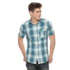 Men's Urban Pipeline&reg; Maxflex Plaid Button-down Shirt, Size: Large, Brt Blue