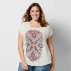Plus Size Sonoma Goods For Life&trade; Paisley Graphic Tee, Women's, Size: 1xl, Light Grey