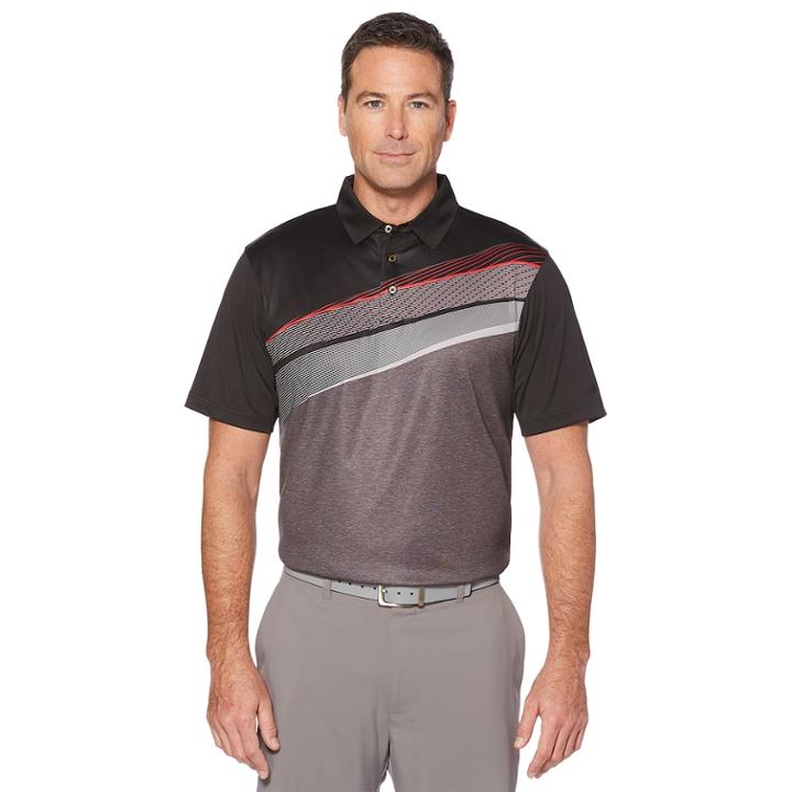 Men's Grand Slam On Course Regular-fit Optical Geo Stretch Performance Golf Polo, Size: Xl, Oxford