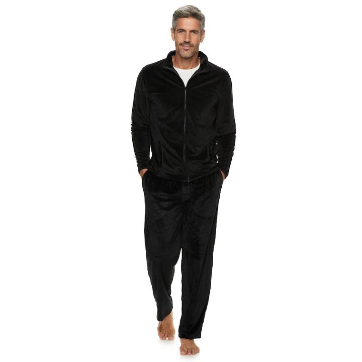 Men's Van Heusen Full-zip Top, Size: Xl, Black