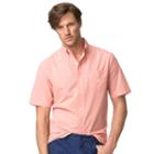 Men's Chaps Classic-fit Houndstooth Easy-care Button-down Shirt, Size: Small, Orange