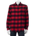 Big & Tall Croft & Barrow&reg; Slim-fit Plaid Flannel Button-down Shirt, Men's, Size: Xl Tall, Med Red