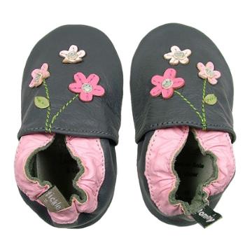 Tommy Tickle Crib Shoes - Baby Girl, Size: 6-12months, Grey