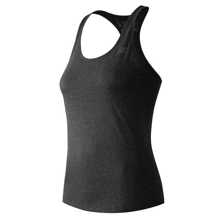 Women's New Balance Racerback Workout Tank, Size: Large, Dark Grey