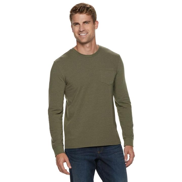 Men's Sonoma Goods For Life&trade; Modern-fit Supersoft Pocket Tee, Size: Small, Med Brown