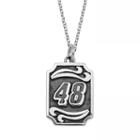 Insignia Collection Nascar Jimmie Johnson Stainless Steel 48 Pendant, Women's, Size: 18, Grey