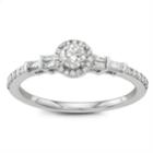 Simply Vera Vera Wang 14k White Gold 1/2 Carat T.w. Diamond Halo Engagement Ring, Women's, Size: 7