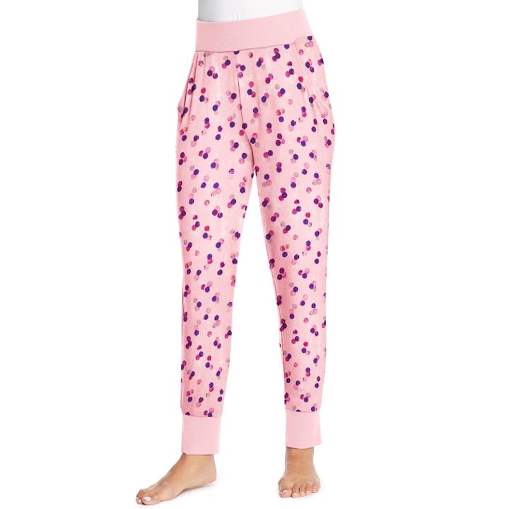 Women's Maidenform Pajamas: Lounge Jogger Pants, Size: Large, Light Pink