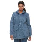 Plus Size Apt. 9&reg; Hooded Parka, Women's, Size: 2xl, Light Blue