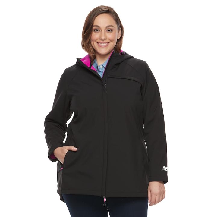 Plus Size New Balance Soft Shell Anorak, Women's, Size: 1xl, Black