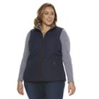 Plus Size Weathercast Quilted Vest, Women's, Size: 3xl, Blue (navy)