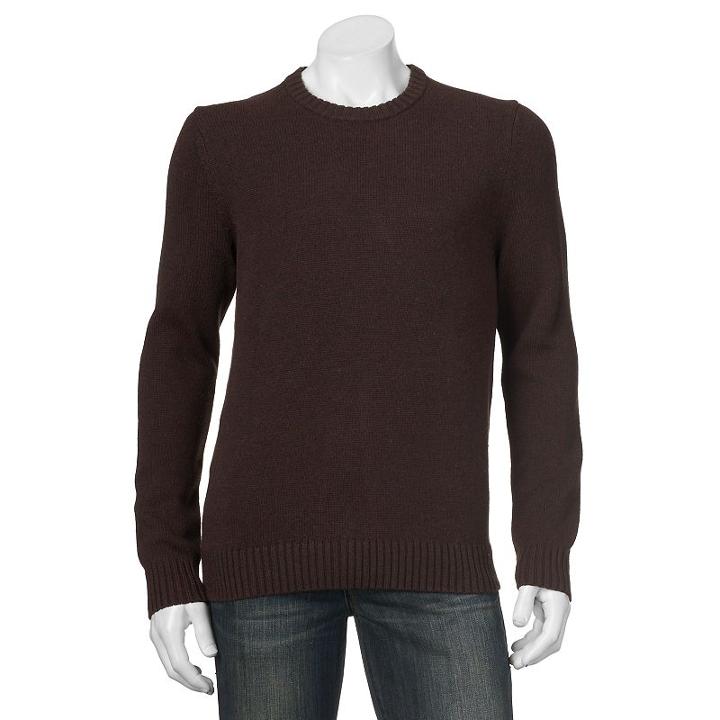 Big & Tall Croft & Barrow&reg; Classic-fit 5gg Crewneck Sweater, Men's, Size: 3xb, Dark Brown