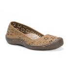 Muk Luks Sandy Women's Slip-on Shoes, Girl's, Size: 8, Beig/green (beig/khaki)