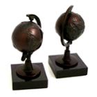Revolving Globe Book Ends, Multicolor