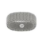 Journee Collection Sterling Silver Mesh Ring, Women's, Size: 5, Grey