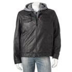 Big & Tall Levi's Faux-leather Hooded Jacket, Size: Xl Tall, Black