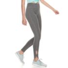 Juniors' So&reg; Side-slit Yoga Leggings, Teens, Size: Xl, Dark Grey