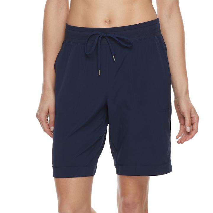 Women's Tek Gear&reg; Woven Bermuda Shorts, Size: Xl, Dark Blue