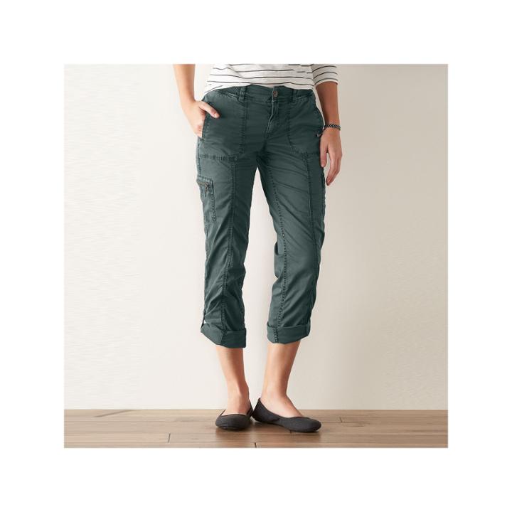 Petite Sonoma Goods For Life&trade; Cargo Convertible Pants, Women's, Size: 8 Petite, Grey