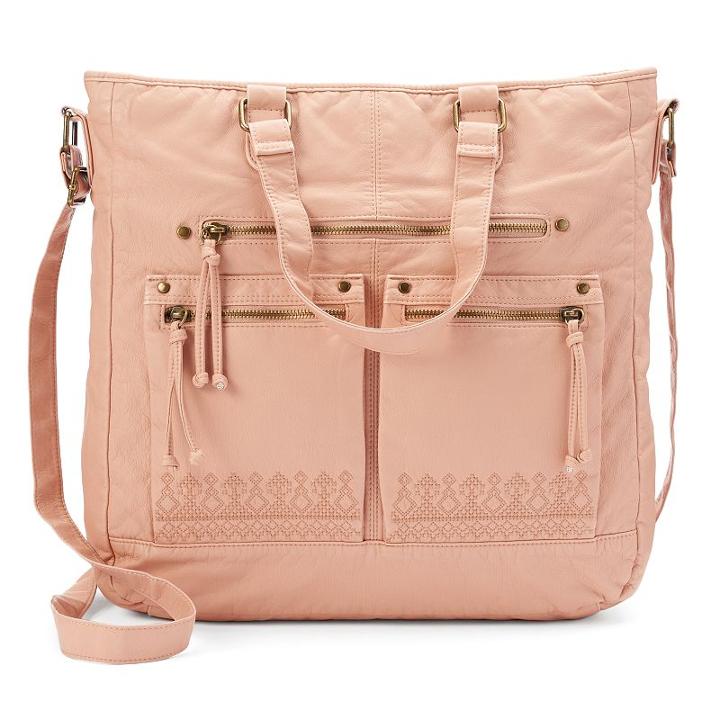 Mudd&reg; Taymi Embroidered Convertible Tote, Women's, Light Pink