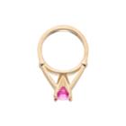 My Petite Ring 10k Gold Cubic Zirconia Birthstone Ring Charm, Women's, Red