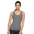 Women's Apt. 9&reg; Seamless Scoopneck Tank, Size: L/xl, Grey (charcoal)