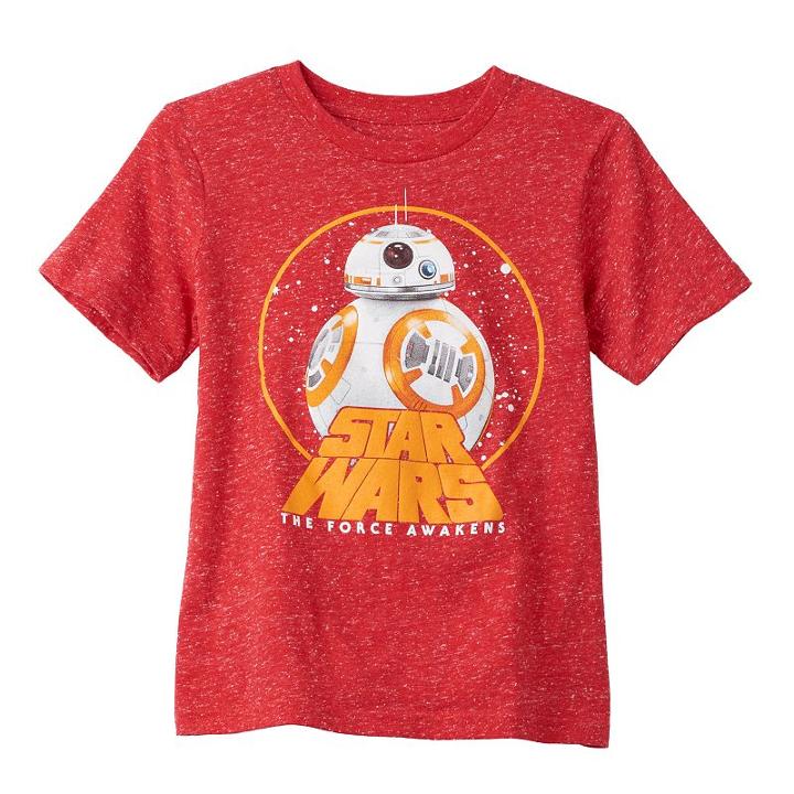 Boys 4-7 Star Wars The Force Awakens Bb-8 Glow-in-the-dark Tee, Boy's, Size: 5-6, Med Red
