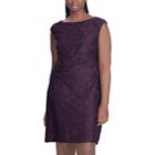 Plus Size Chaps Floral Lace Sheath Dress, Women's, Size: 22 W, Purple