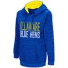 Women's Campus Heritage Delaware Blue Hens Throw-back Pullover Hoodie, Size: Large (navy)