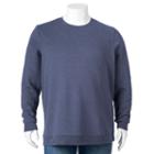 Big & Tall Croft & Barrow&reg; Fleece Crewneck Sweatshirt, Men's, Size: 3xb, Dark Blue