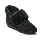 Women's Sonoma Goods For Life&trade; Sweater Bootie Slipper, Size: Large, Black