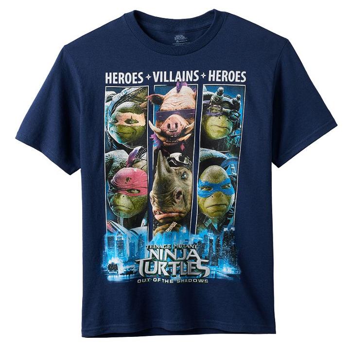 Boys 8-20 Teenage Mutant Ninja Turtles: Out Of The Shadows Tee, Boy's, Size: Large, Blue (navy)