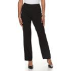 Petite Briggs Scuba Crepe Split-waist Dress Pants, Women's, Size: 10 Petite, Black