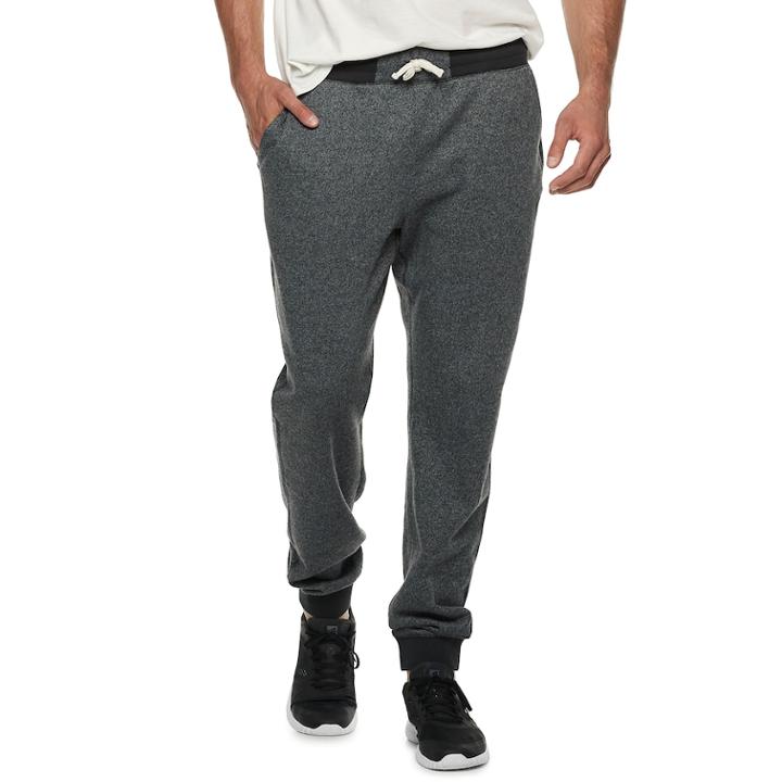 Big & Tall Sonoma Goods For Life&trade; Supersoft Modern-fit Fleece Jogger Pants, Men's, Size: 3xl Tall, Black
