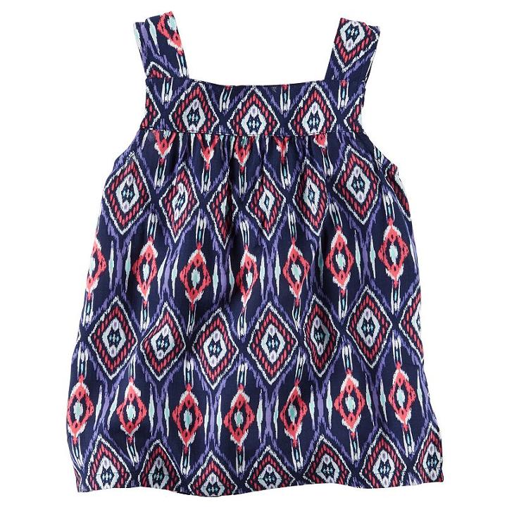 Girls 4-8 Carter's Print Shirred Tank Top, Girl's, Size: 4, Ovrfl Oth
