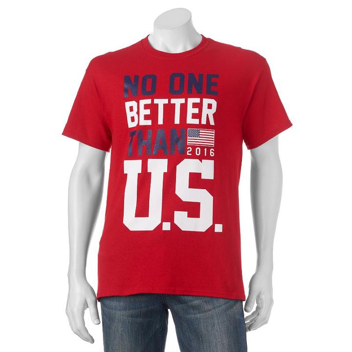 Men's No One Better Than U.s. Tee, Size: Xl, Dark Red