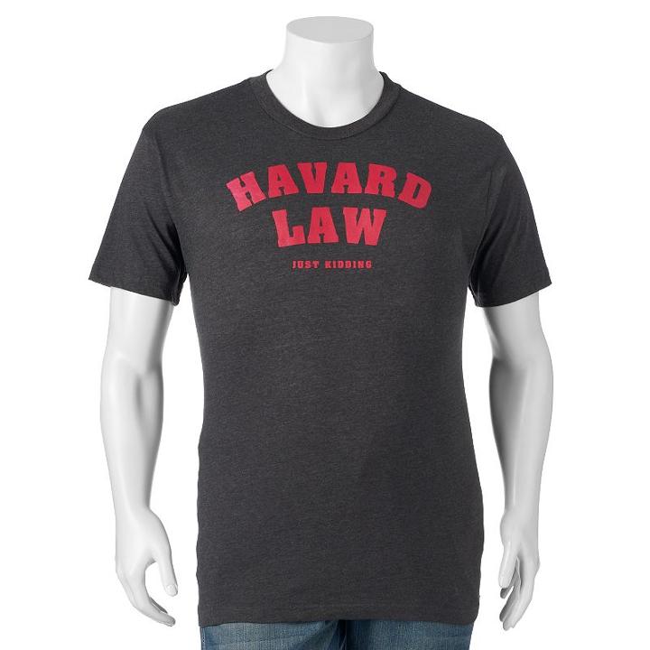 Big & Tall Fifth Sun Havard Law Just Kidding Tee, Men's, Size: 2xb, Grey Other