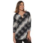 Women's Dana Buchman Keyhole Top, Size: Xl, Blue (navy)