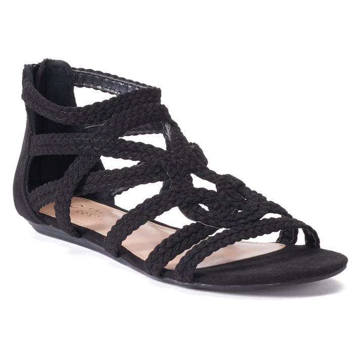 Lc Lauren Conrad Baneberry Women's Sandals, Size: 10, Black