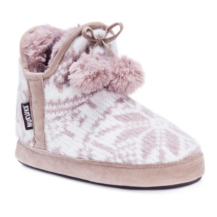 Women's Muk Luks Bootie Slippers, Size: Large, Lt Purple