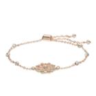 Lc Lauren Conrad Filigree Flower Link Station Bracelet, Women's, Light Pink