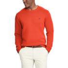 Men's Chaps Classic-fit Solid Crewneck Sweater, Size: Medium, Orange