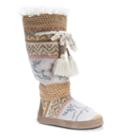 Muk Luks Women's Knit Tassel Boot Slippers, Size: Medium, Lt Purple