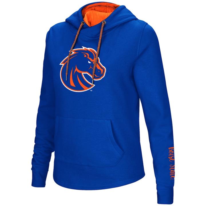 Women's Boise State Broncos Crossover Hoodie, Size: Medium, Dark Blue