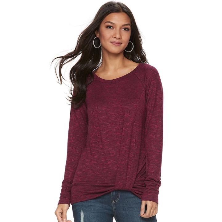 Women's Juicy Couture Twist Hem Tee, Size: Xl, Red