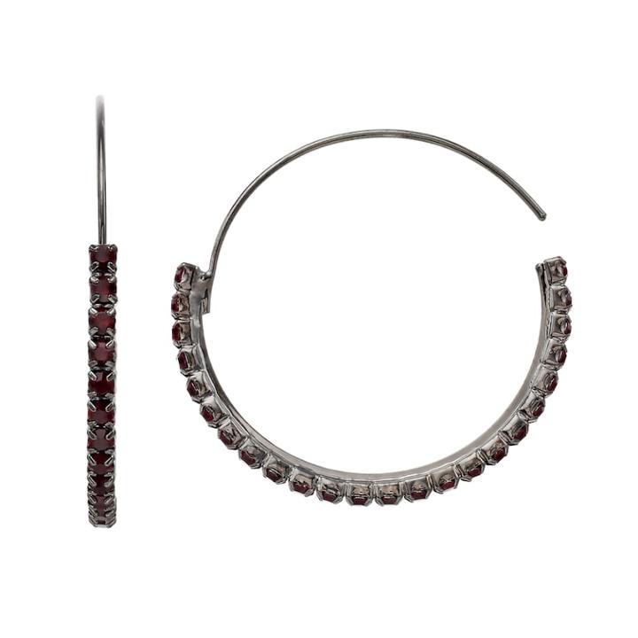 Simply Vera Vera Wang Red Simulated Crystal Threader Hoop Earrings, Women's